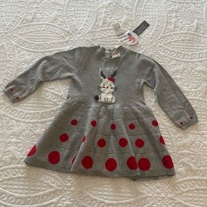 NWT - Girls Boboli bunny dress